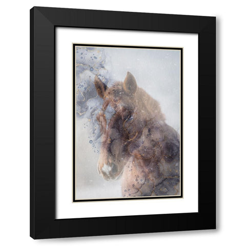 Mystic Horse Black Modern Wood Framed Art Print with Double Matting by Phillip, Jamie