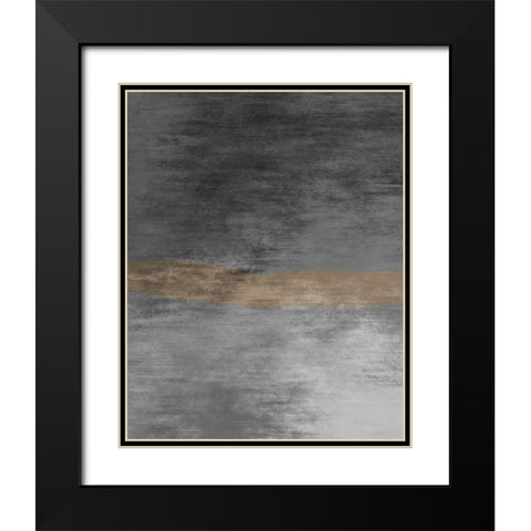 Night And Gold Black Modern Wood Framed Art Print with Double Matting by Phillip, Jamie