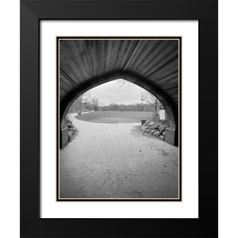 Tunnel Black Black Modern Wood Framed Art Print with Double Matting by Phillip, Jamie