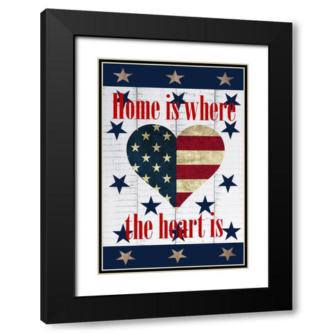 America Black Modern Wood Framed Art Print with Double Matting by Phillip, Jamie