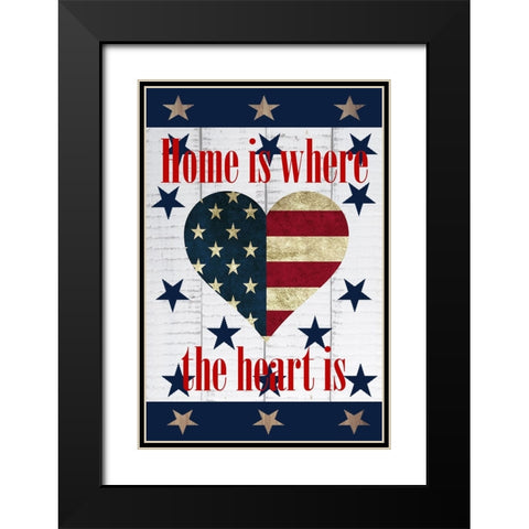 America Black Modern Wood Framed Art Print with Double Matting by Phillip, Jamie