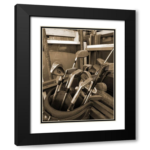 Vintage Golf Black Modern Wood Framed Art Print with Double Matting by Phillip, Jamie