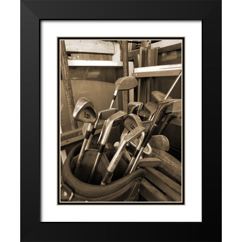 Vintage Golf Black Modern Wood Framed Art Print with Double Matting by Phillip, Jamie