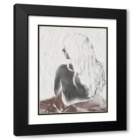 Beautiful Woman Black Modern Wood Framed Art Print with Double Matting by Phillip, Jamie