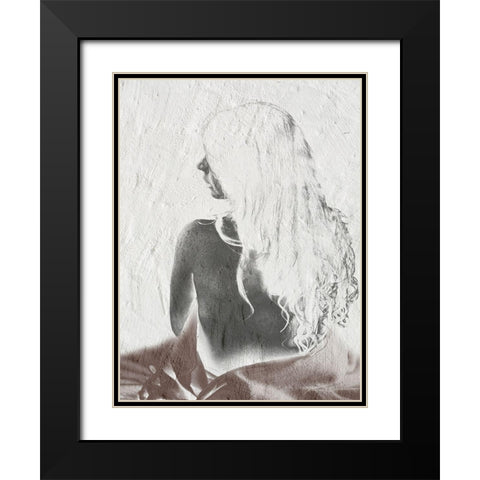 Beautiful Woman Black Modern Wood Framed Art Print with Double Matting by Phillip, Jamie