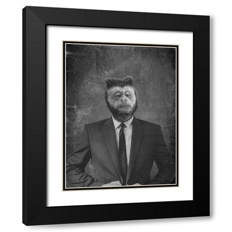 Upper Class 1 Black Modern Wood Framed Art Print with Double Matting by Phillip, Jamie