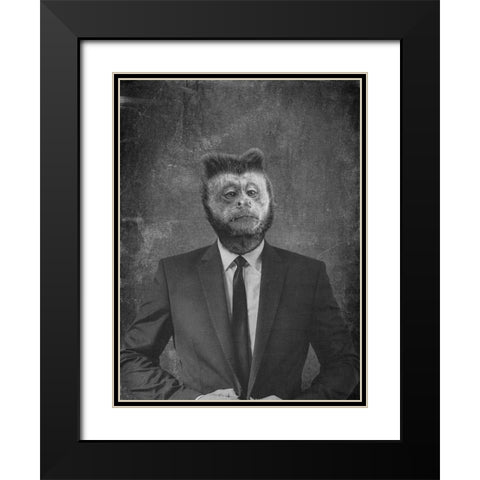 Upper Class 1 Black Modern Wood Framed Art Print with Double Matting by Phillip, Jamie