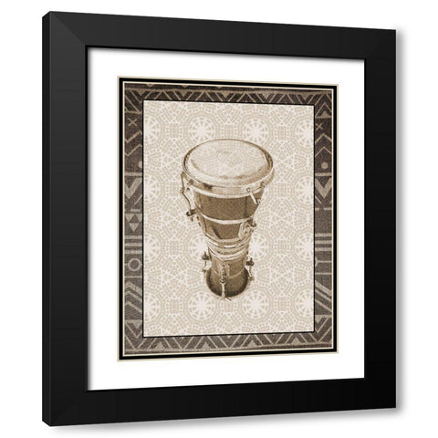 Ethnic 2 Black Modern Wood Framed Art Print with Double Matting by Phillip, Jamie