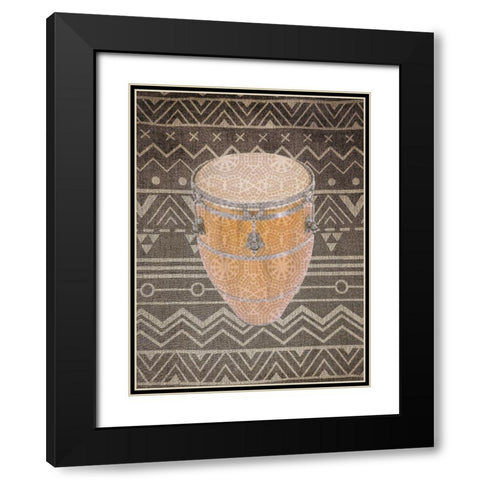 Ethnic 1 Black Modern Wood Framed Art Print with Double Matting by Phillip, Jamie