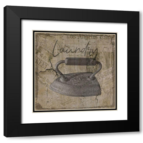 Vintage Iron Black Modern Wood Framed Art Print with Double Matting by Phillip, Jamie
