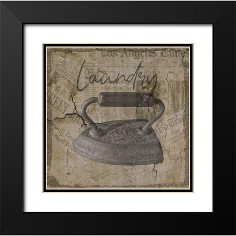 Vintage Iron Black Modern Wood Framed Art Print with Double Matting by Phillip, Jamie