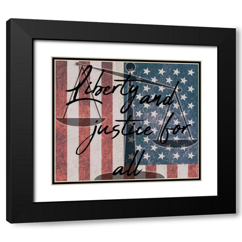 American Justice Black Modern Wood Framed Art Print with Double Matting by Phillip, Jamie