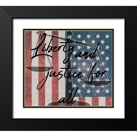 American Justice Black Modern Wood Framed Art Print with Double Matting by Phillip, Jamie