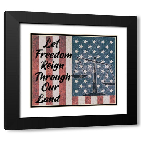 Freedom Land Black Modern Wood Framed Art Print with Double Matting by Phillip, Jamie