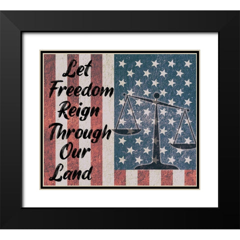 Freedom Land Black Modern Wood Framed Art Print with Double Matting by Phillip, Jamie