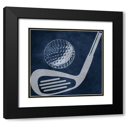 Golf Sports Black Modern Wood Framed Art Print with Double Matting by Phillip, Jamie