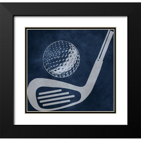 Golf Sports Black Modern Wood Framed Art Print with Double Matting by Phillip, Jamie