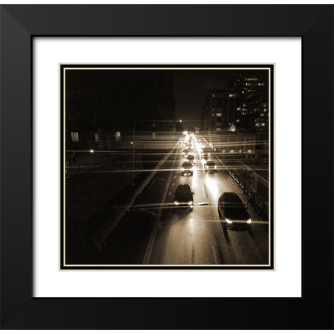 New York Drive Black Modern Wood Framed Art Print with Double Matting by Phillip, Jamie
