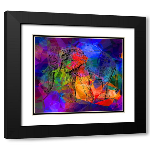 Elephant Dream Black Modern Wood Framed Art Print with Double Matting by Phillip, Jamie