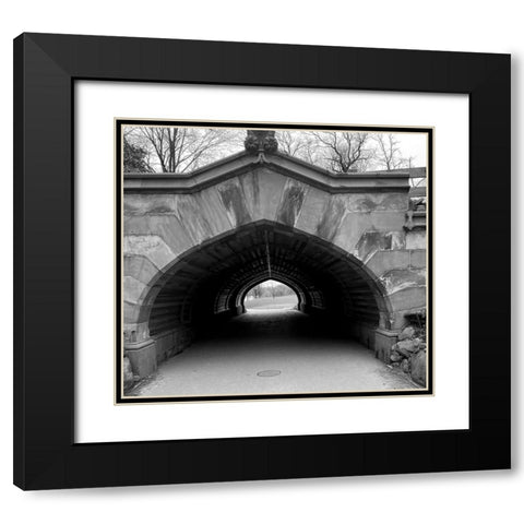 Prospect Tunnel Black Black Modern Wood Framed Art Print with Double Matting by Phillip, Jamie