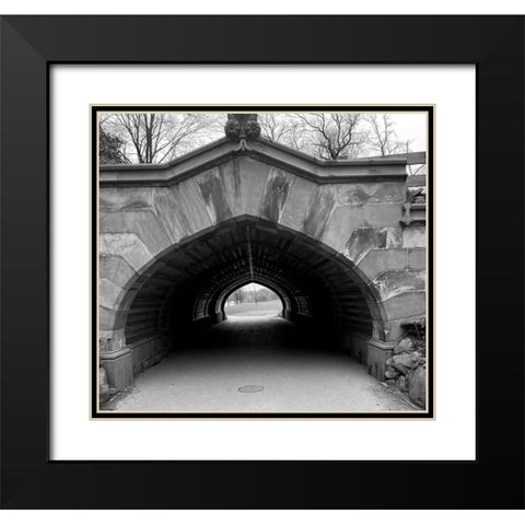 Prospect Tunnel Black Black Modern Wood Framed Art Print with Double Matting by Phillip, Jamie