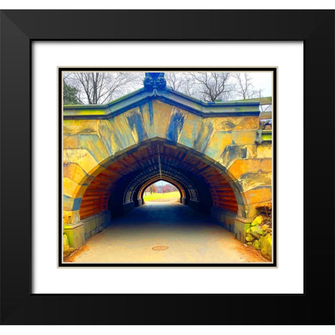Prospect Tunnel Black Modern Wood Framed Art Print with Double Matting by Phillip, Jamie