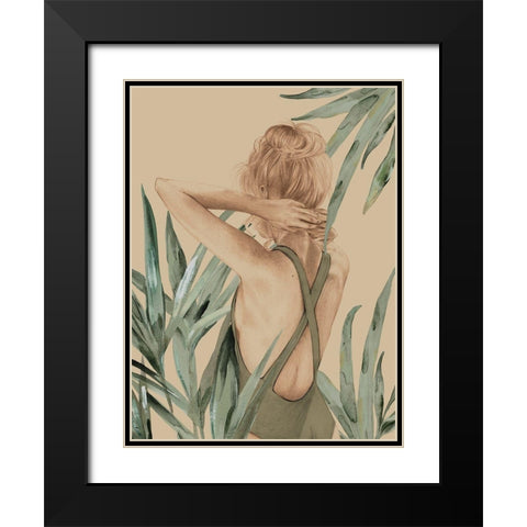 Empowered Black Modern Wood Framed Art Print with Double Matting by Urban Road