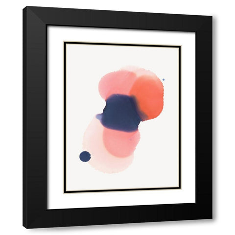Grapefruit Black Modern Wood Framed Art Print with Double Matting by Urban Road