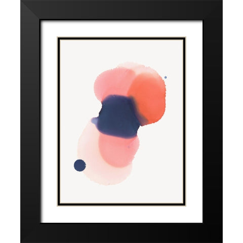 Grapefruit Black Modern Wood Framed Art Print with Double Matting by Urban Road