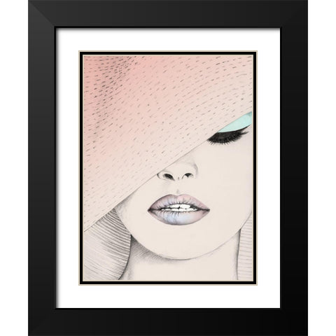 Urbane-Blush Black Modern Wood Framed Art Print with Double Matting by Urban Road