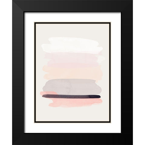 Shimmer Black Modern Wood Framed Art Print with Double Matting by Urban Road