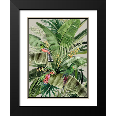 Paradise Black Modern Wood Framed Art Print with Double Matting by Urban Road