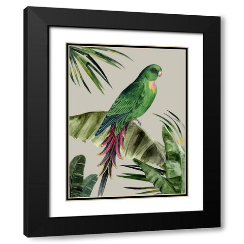 Plume Black Modern Wood Framed Art Print with Double Matting by Urban Road