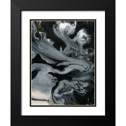 Villarrica Black Modern Wood Framed Art Print with Double Matting by Urban Road