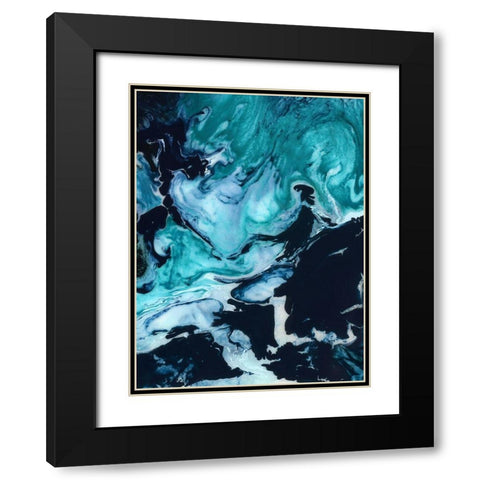 Lunar Black Modern Wood Framed Art Print with Double Matting by Urban Road