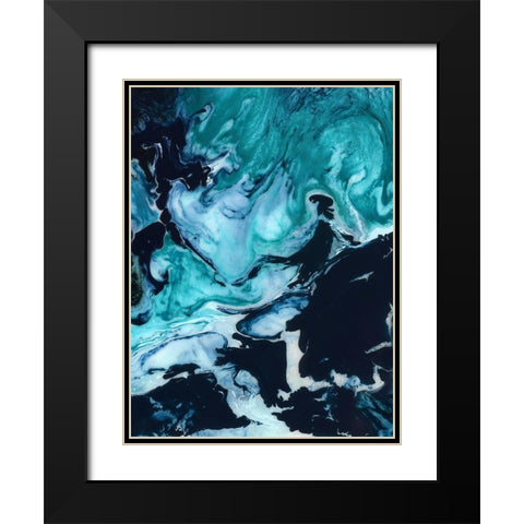 Lunar Black Modern Wood Framed Art Print with Double Matting by Urban Road