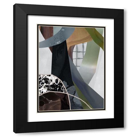 Wires Crossed Black Modern Wood Framed Art Print with Double Matting by Urban Road