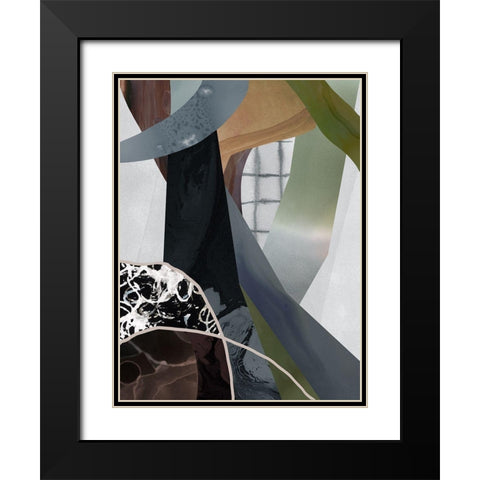 Wires Crossed Black Modern Wood Framed Art Print with Double Matting by Urban Road
