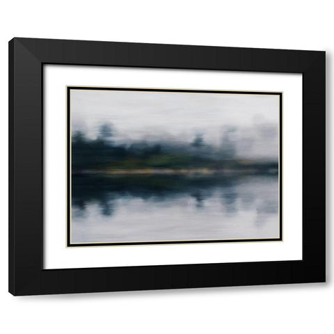 Upon Reflection Black Modern Wood Framed Art Print with Double Matting by Urban Road