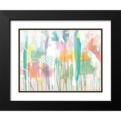 Spring Rain Black Modern Wood Framed Art Print with Double Matting by Urban Road