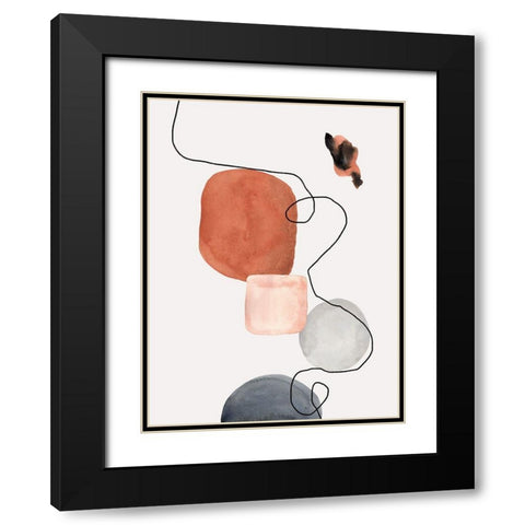 Down the Line I Black Modern Wood Framed Art Print with Double Matting by Urban Road