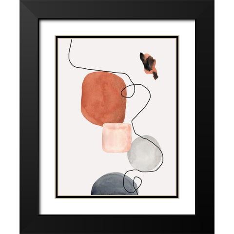 Down the Line I Black Modern Wood Framed Art Print with Double Matting by Urban Road