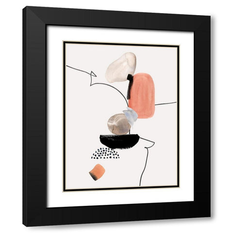 Down the Line II Black Modern Wood Framed Art Print with Double Matting by Urban Road