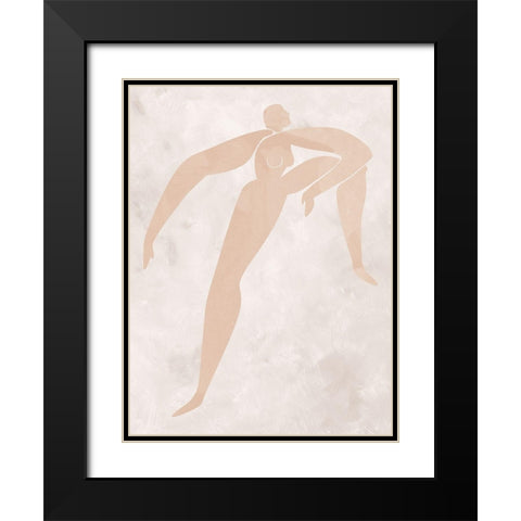 Amelie Cut-Out II Black Modern Wood Framed Art Print with Double Matting by Urban Road