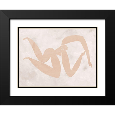 Amelie Cut-Out IV Black Modern Wood Framed Art Print with Double Matting by Urban Road