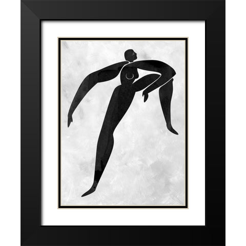 Lydia Cut-Out II Black Modern Wood Framed Art Print with Double Matting by Urban Road
