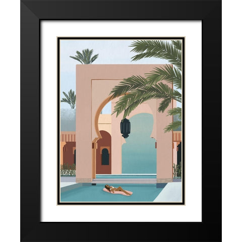 Lilo Lola Black Modern Wood Framed Art Print with Double Matting by Urban Road