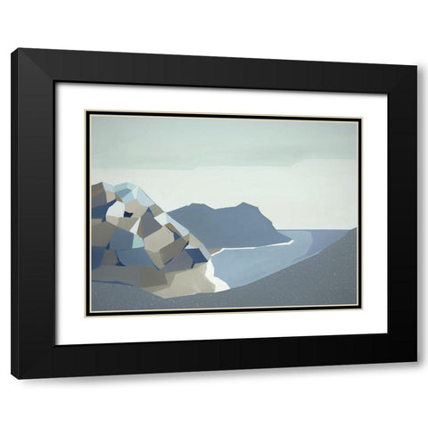 Cradle Mountain Black Modern Wood Framed Art Print with Double Matting by Urban Road