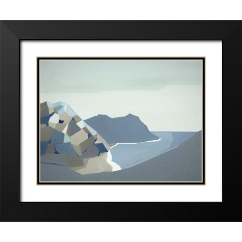 Cradle Mountain Black Modern Wood Framed Art Print with Double Matting by Urban Road
