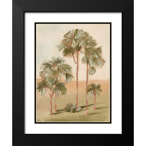Tropical Sunset II Black Modern Wood Framed Art Print with Double Matting by Urban Road